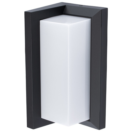 Gartenlampe LED-Wandleuchte 12W architektonische Leuchte rechteckig Lagos Schwarz mit Bewegungssensor