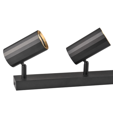 Wand- und Deckenstrahlerleuchte 3x GU10 Schwarzgold NICEA Sanico Goldlux