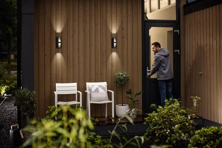 Gartenleuchte LED Wandleuchte SHADOW myGarden 2x4,5W 2700K IP44 Oben-Unten Anthrazit PHILIPS