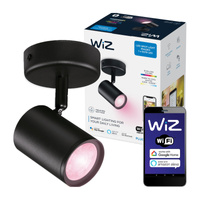 LED SPOT Deckenleuchte Schwarz 5W WHITE + RGB SMART WiFi WiZ