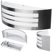 Gartenwandleuchte Erhöhung Außenleuchte E27 INOX IP44 DORIS