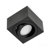 Aufbaumontierte HALOGEN SPOT 50 mm schwarze quadratische bewegliche Leuchte OH37S Kobi