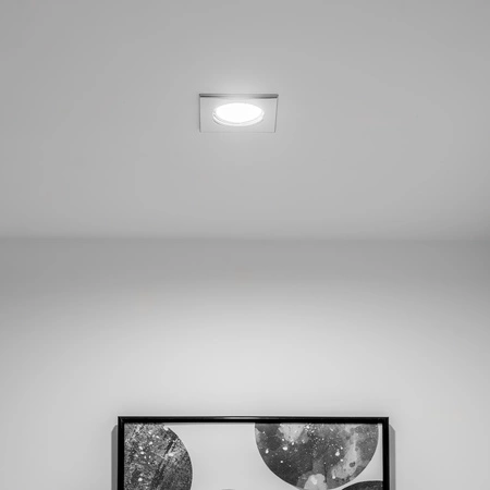 Halogen-Einbauleuchte Fixed Square PAVO Chromblech MR16 GU10 LUMILED