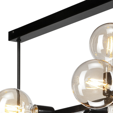 ASTRID 8xE27 Schwarz Glamour Deckenleuchte LM-8.146 Lamkur