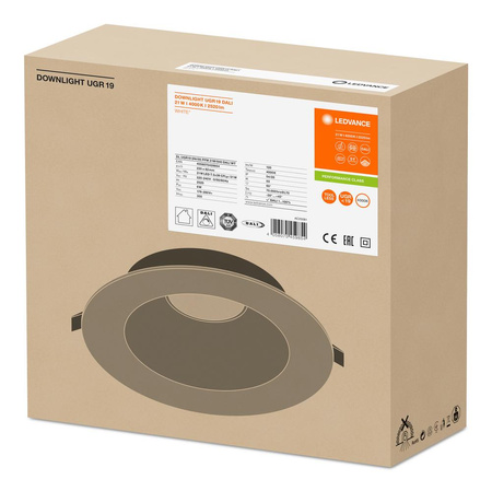 LED-Panel bündig montiert Spot-Leuchte 21W 2520lm 4000K Neutral dimmbar Mesh White Downlight Ledvance