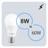 LED Lampen E27, Glühbirne A60 8W = 60W 806lm 260° 4000K nautral LUMILED