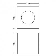 LED-Halogen-Anbauleuchte 4,5W BOX Beweglich Schwarz PHILIPS