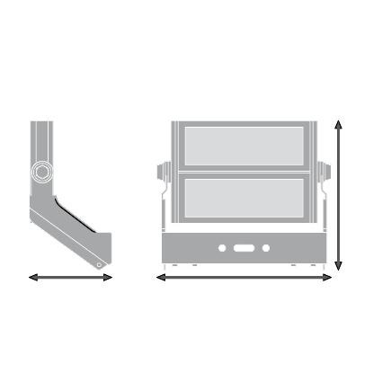 LED-Flutlicht im Freien dimmbare Lampe 600W 78000lm 5700K IP66 Flutlicht grau Ledvance