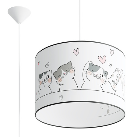 Decke Hängelampe E27 Kronleuchter Oval Mehrfarbig Modern Katze Sollux