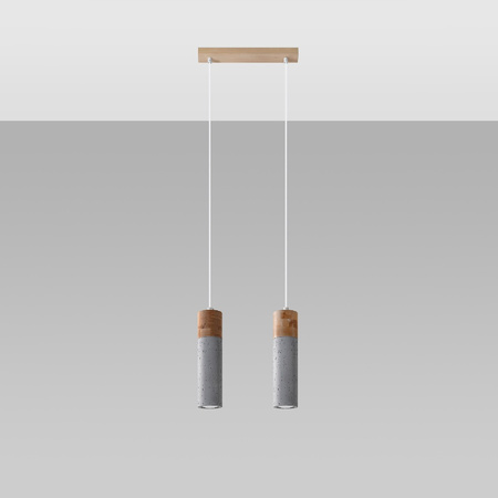 ZANE LED-Pendelleuchte 2xGU10 Grau SOLLUX