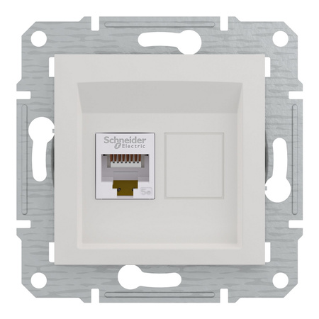 RJ45 UTP-Computersteckdose der Kategorie 5e ohne Rahmen weiß SCHNEIDER ASFORA