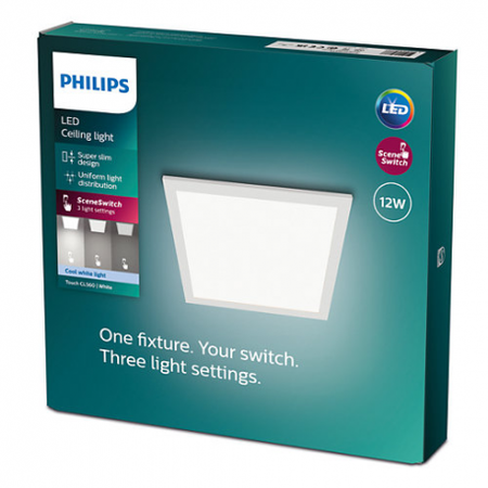 Plafond Panel LED-Anbauleuchte TOUCH 12W 4000K 30cm Dimmbar Weiß PHILIPS