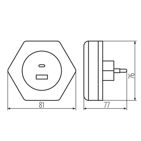 LED Orientierungslampe BOLA USB Dämmerungssensor 15W 4lm 3000K Warmweiß KANLUX