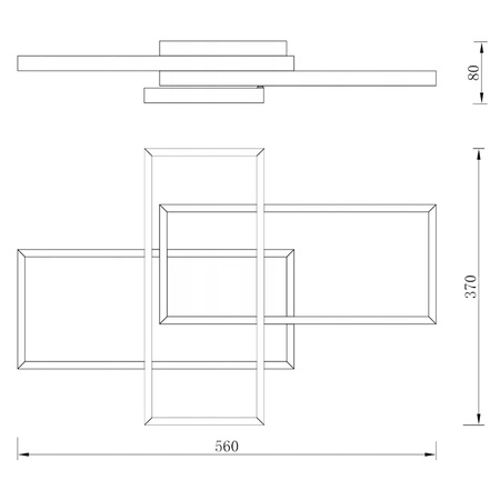 LED-Kronleuchter Deckenleuchte 72W CCT GALAXIS ORION Schwarz + Controller Fernbedienung