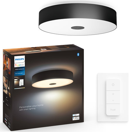 LED Plafond Deckenleuchte FAIR Schwarz 25W CCT PHILIPS HUE Bluetooth Zigbee + Dimmschalter