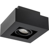 Halogen-Aufbauleuchte GU10, Aufbauspot beweglich Quadrat Schwarz AURI LUMILED