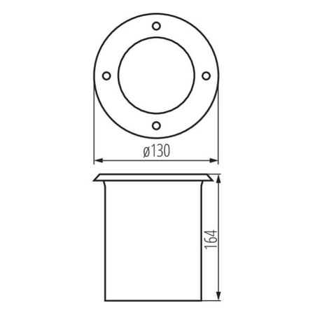 BERG AD GU10 IP67 Runde silberne Gartenlampe Kanlux