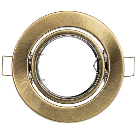 Einbaustrahler GU10, MR16 Einbauspot HALOGEN Runde beweglich Antik Blech LUMILED