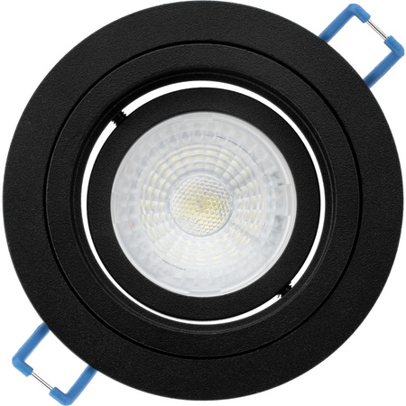 Einbaustrahler GU10, MR16 Einbauspot HALOGEN Runde beweglich Schwarz CASSIO LUMILED