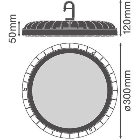 LED-Industrieleuchte 225W 27000lm 6500K Cold Black IP65 IK06 High Bay Compact Ledvance