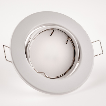 Einbaustrahler GU10, MR16 Einbauspot HALOGEN Runde beweglich Weiß Blech AURELI LUMILED