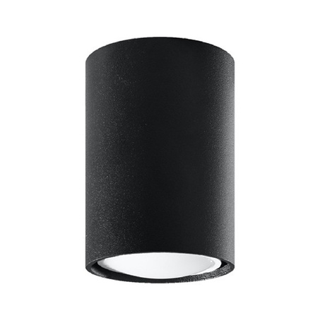 Aufbaustrahler LAGOS GU10 Halogen Spot Tuba 10cm Schwarz SOLLUX