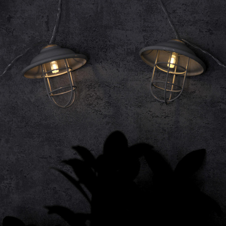 Batteriebetriebene LED-Gartengirlande 2,1 m betrieben mit 2xAA LOFT GOLDLUX Batterien (Polux)