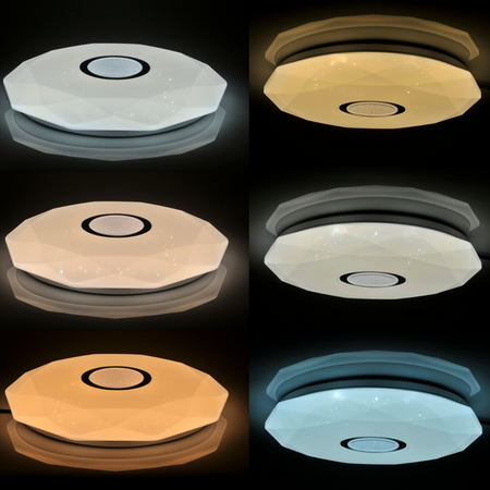 Plafond LED-Deckenleuchte DIAMOND 24W 2040lm 39cm GOLDLUX (Polux) + Fernbedienung 3000K-6500K