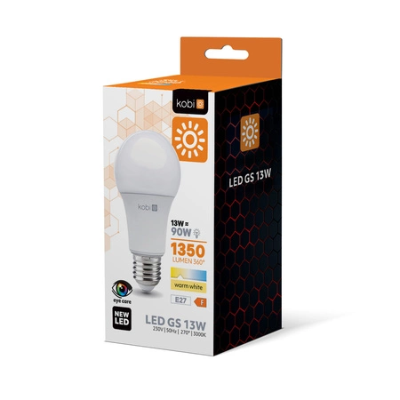 LED-Lampe E27 Ball 13W 1350lm 3000K Warm 270° Kobi