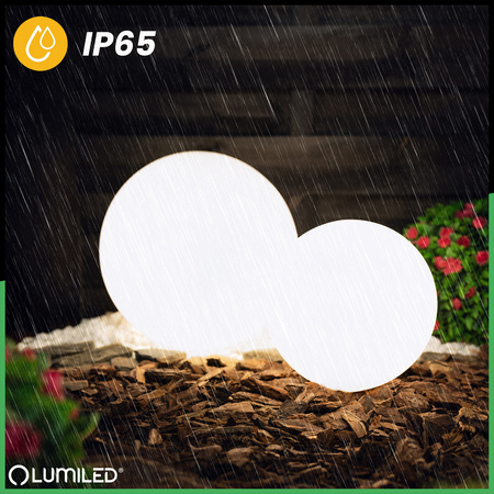 Gartenleuchte E27, Kugelleuchte 30cm IP65 LUMIKULA2 LUMILED