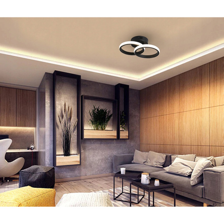 LED Kronleuchter Deckenleuchte 13W NEBULA LYRA Schwarz