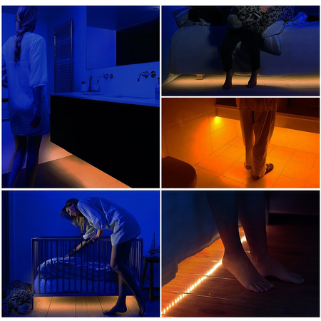 LED-Streifen mit Bewegungssensor 2.4W 3000K 180lm 120D 4xAA 6V DC 1m CORREA Kobi