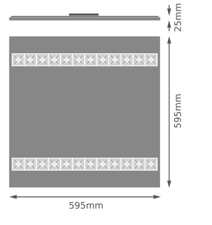 LED Panel Deckenleuchte 27.5W 4000lm 4000K Neutral Dimmbar Flush Mount Schwarz 60x60cm Louver Ledvance