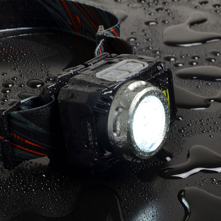 Wiederaufladbare LED-Stirnlampe 5W 5000lm 7 Modi USB-C Bewegungssensor Wasserdicht IP65 Videx