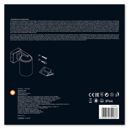 Außenwandleuchte Fassade Wandleuchte Schwarz IP43 ENDURA CLASSIC Laterne Zylinder E27 LEDVANCE