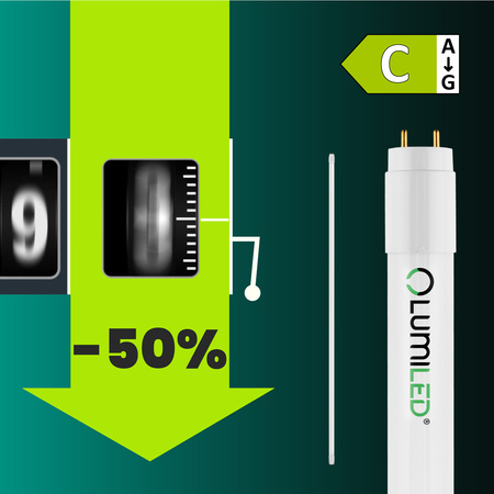 LED Leuchtstofflampe G13, Leuchtstoffröhre T8 24W 4000K 150cm 160lm/W neutral LUMILED