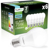 6x LED-Lampe E27 A60 10W = 75W 1100lm 6500K kaltweiß 260° LUMILED