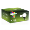 LED ATRIS Solar Gartenlampe angetrieben oberirdisch weiße Kugel 15cm RGB LUMILED