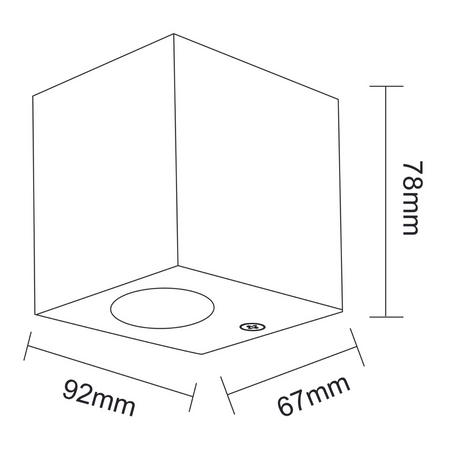 Garten-Wandleuchte mit LED 1x GU10 BOSTON GOLDLUX (Polux) ALUMINIUM Weiß