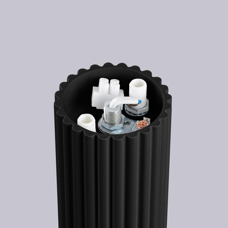 Badezimmer Deckenanbauleuchte G9 Rund Schwarz Modern Matt IP44 Halo Sollux