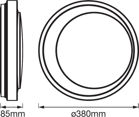 Plafon LED Deckenleuchte grau ORBIS Moon 24W 2500lm warm-kalt 38cm SMART+ WiFi LEDVANCE