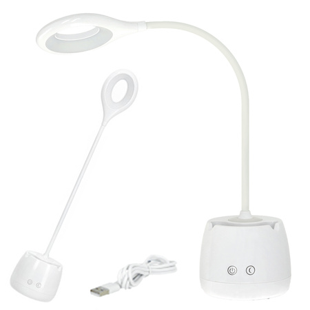 LED wiederaufladbare Tischlampe 5W 180lm Weiß Lusia LED2B Kobi