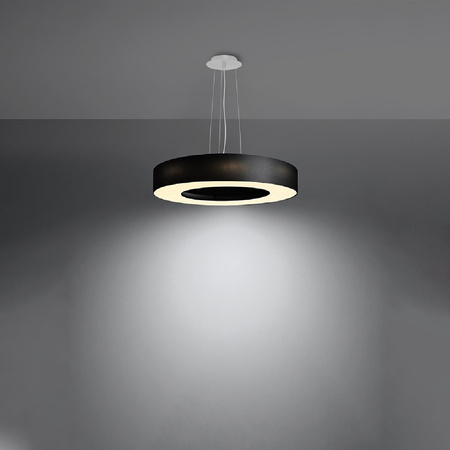 SATURNO SLIM LED-Pendelleuchte 5xE27 Kronleuchter 50cm Schwarz SOLLUX