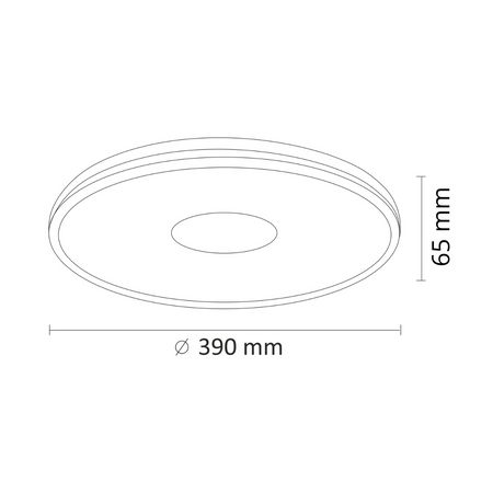 LED Deckenleuchte Leon 24W 1440lm 39cm GOLDLUX (Polux) + Fernbedienung