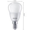 4x LED-Lampe E14 Ball P45 4.9W = 40W 470lm 2700K Warm Essential Philips