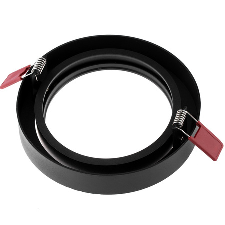 Einbaustrahler GU10, AR111 Einbauspot 14cm Runde beweglich Schwarz CARPI LUMILED