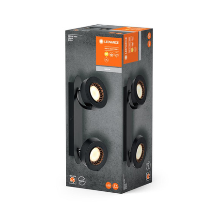 LED-Decken-Wandleuchte Wand montiert Aufputz 10.5W 450lm CCT Dekorativer schwarzer Spot Venus Ledvance