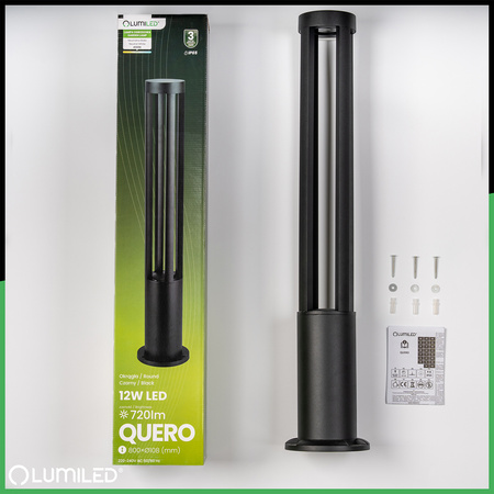 Gartenleuchte 12W, Außenstehleuchte Pollerleuchte 4000K 80cm QUERO LUMILED