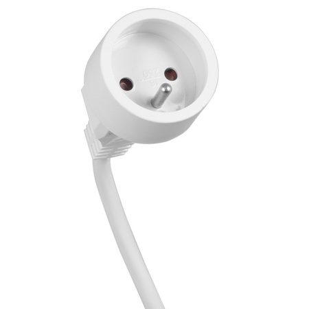 Stromverlängerungskabel Stecker-Buchse mit Erdung 10m 3x1mm 16A Weiß