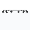 Anbauleuchte MERIDA 6L 6xGU10 Reflektor Halogen Moving Strip Minimalist Schwarz SOLLUX
